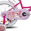 JOYSTAR Vélo Licorne 18" pour Fille de 6-9 Ans, vélo Enfant avec siège de vélo de poupée et Roues stabilisatrices, Pourpre #1