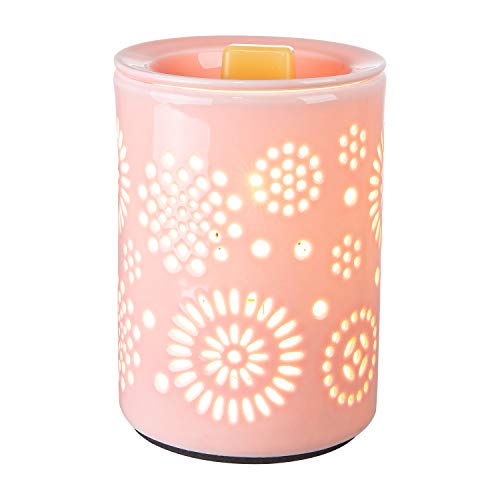 COOSA Ceramic Candle Wax Warmer, Sunflower Pattern Wax Burner,Ideal Gift for Spa and Aromatherapy - Thumbnail 6