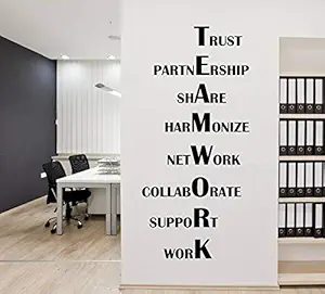 marvellous Office Motivational Quotes Vinyl Wall Sticker/Decal (100X50 cm, Black)