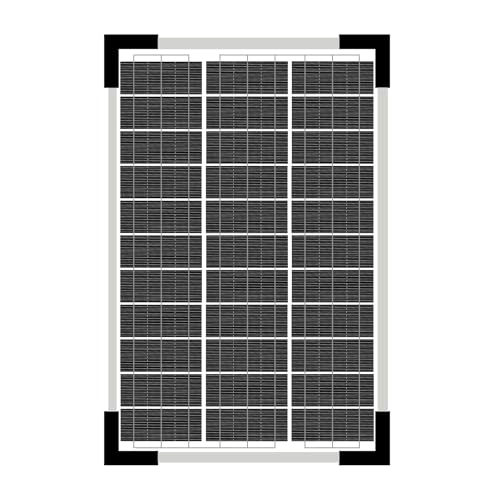5W Solar Panel High Efficiency 12V Portable Solar Chargerfor Small Devices Monocrystalline Photovoltaic Module LED Lights, Power Banks, and 12V Batteries, Ideal for Outdoor Use