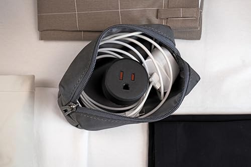 Brennenstuhl Reisestecker / Reiseadapter (Reise-Steckdosenadapter zum Anschluss elektrischer Geräte mit amerikanischem (3-Pin) Stecksystem in Ländern mit Schutzkontakt Stecksystem) schwarz