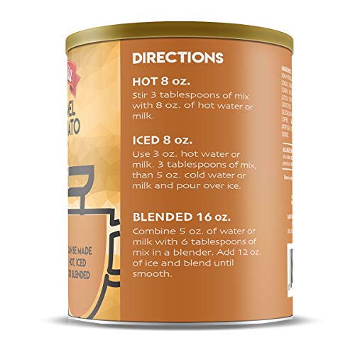 Caffe D'Vita Caramel Macchiato - Instant Coffee Powder Mix for Lattes, Gluten Free, No Cholesterol, No Hydrogenated Oils, Kosher-Dairy - 1 Lb Can