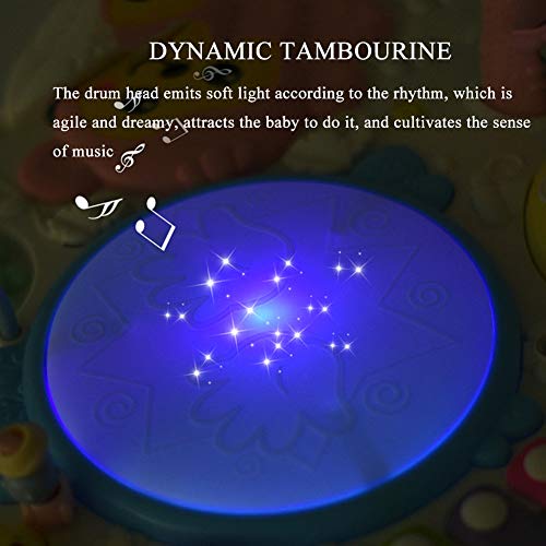 Speel activiteitencentrum, lichten leren muziektafel met droomtrommel/multifunctioneel educatief speelgoed voor peuters… - Image 5