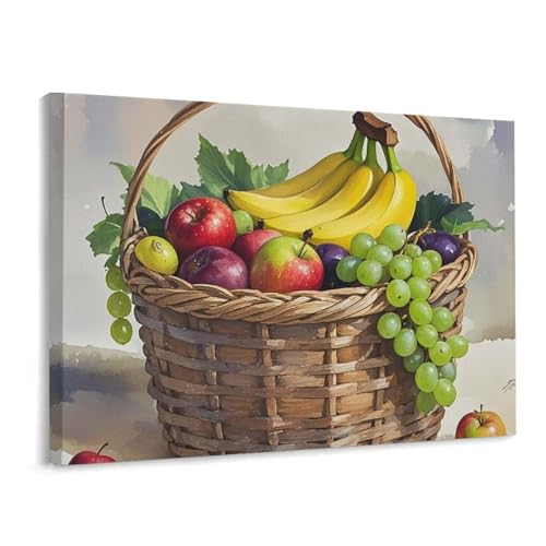 Toile murale carrée fruits frais pour illuminer un mur sombre et triste de salon