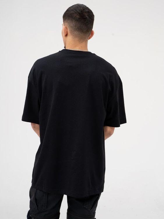 Image of CHKOKKO Mens Polyester Stylish Oversized T Shirt for Daily & Casual Wear Printed Design with Drop Shoulder & Half Sleeves