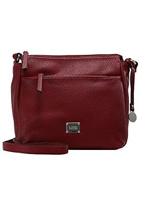 L.Credi Budapest - Borse a tracolla Donna, Rosso (Rot), 9x23x25 cm (B x H T)