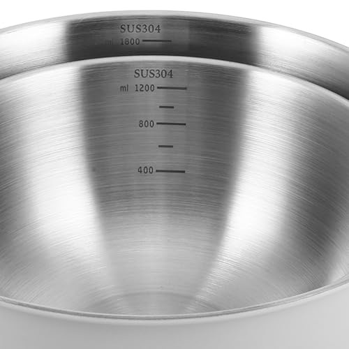 Set de 2 Tazones de Acero Inoxidable 22cm para Cocina miniatura 3