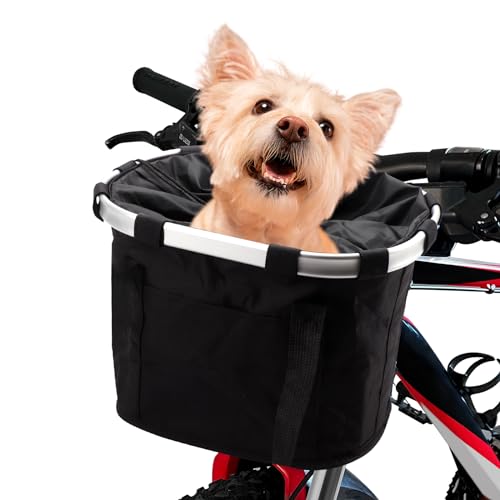 Panier de vélo - Panier pour chien de vélo avant - Panier de vélo pour chien amovible