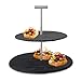 CKB LTD® Slate Cake Stand 2 Etages Présentoir Cupcake Gâteau Muffin Rond Ardoise Stand