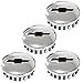 Shenwinfy for Chevy Center Caps, 3.25" Chrome Wheel Center Hub Cap for 18" 20" 22" Chevy Surburban Silverado Tahoe Avalanche Wheels 88963143 4 pcs (Silver)