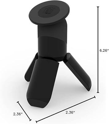 STM MagPod iPhone MagSafe Tripod Adjustable iPhone Mount for Optimal Viewing Angles, Selfies and Vlogging Retractable Legs for Easy Storage and Portability - Black (stm-935-326Y-02)