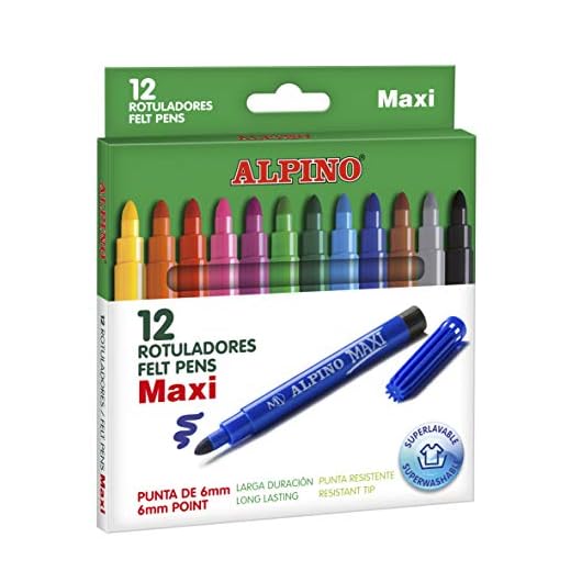 Alpino AR000006 - Estuche 12 rotuladores, Multicolor
