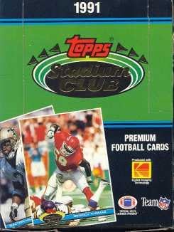 1991 Topps Stadium Club Football Cards Unopened Box (36 packs/box, possible Brett Favre Rookies)