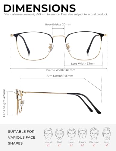 Image of ZanyLen Blue Light Blocking Glasses,Computer /Gaming /TV /Phones Glasses for Men /Women,Lightweight Titanium Frame