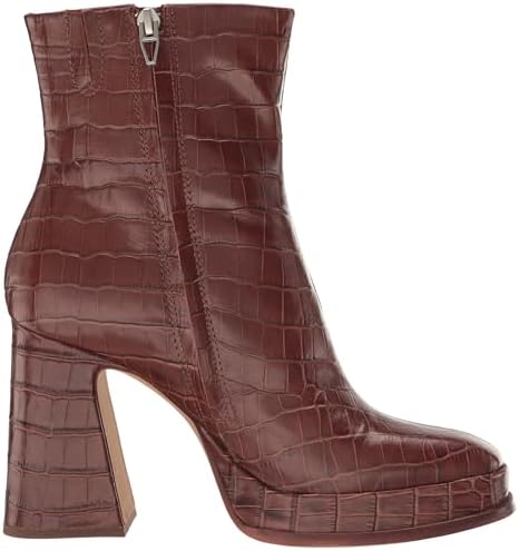 Dolce Vita Women's LOCHLY Fashion Boot, Walnut Embossed Leather, 7.5 | Image 5