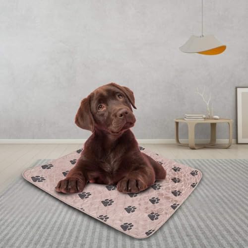 Image of Reusable Dog Pee Pads, Waterproof Training Pads for Dogs, Dog Pee Pad Urine Mat for Pet Dogs Cats(70*80cm-Brown )