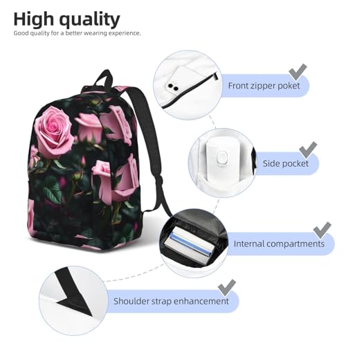 Sac à dos de randonnée imprimé rose robuste et finitions soignées
