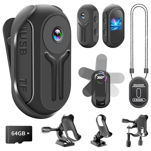 NNYYMH 1080P Action Kamera mit 64 GB Karte, Sport Actionkameras, Action Cam mit WLAN, Mini Bodycam Körperkamera mit magnetischem Rückenclip, POV Kamera für Radfahren, Vlogging und Reisen NNYYMH 1080P Action Kamera mit 64 GB Karte, Sport Actionkameras, Action Cam mit WLAN, Mini Bodycam Körperkamera mit magnetischem Rückenclip, POV Kamera für Radfahren, Vlogging und Reisen