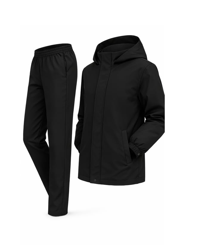 star leather Waterproof Raincoat for Men | Lightweight & Durable Rain Jacket with Hood | Windproof & Breathable | Travel-Friendly, Bike & Motorcycle Use | Full-Length-picture-27