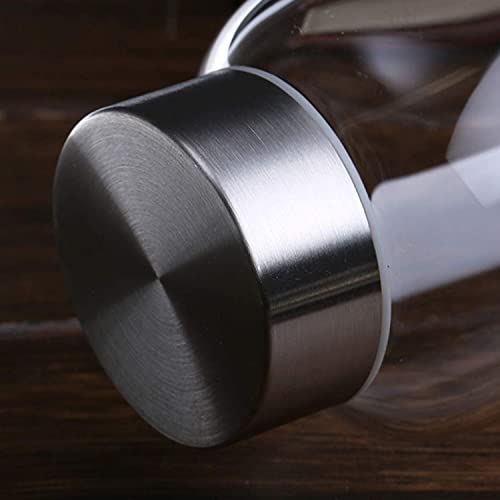 Image of Rustproof Airtight Stainless Steel Lids - Silver Caps for 750ml and 500ml Glass Water Bottles (55 mm - Diameter Cap, Set of 4)