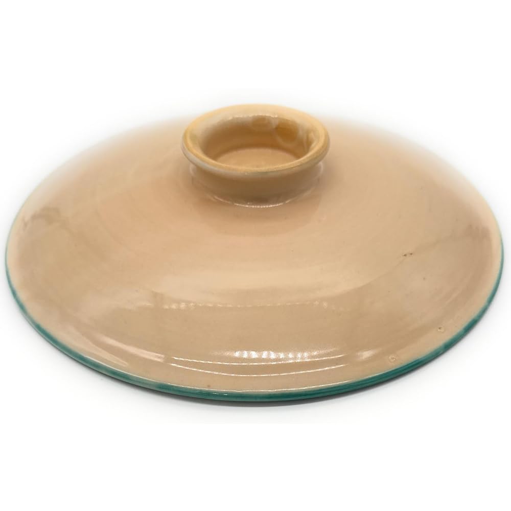 Genérico Plato vuelve tortilla verde 28 cm hecho y pintado totalmente a mano