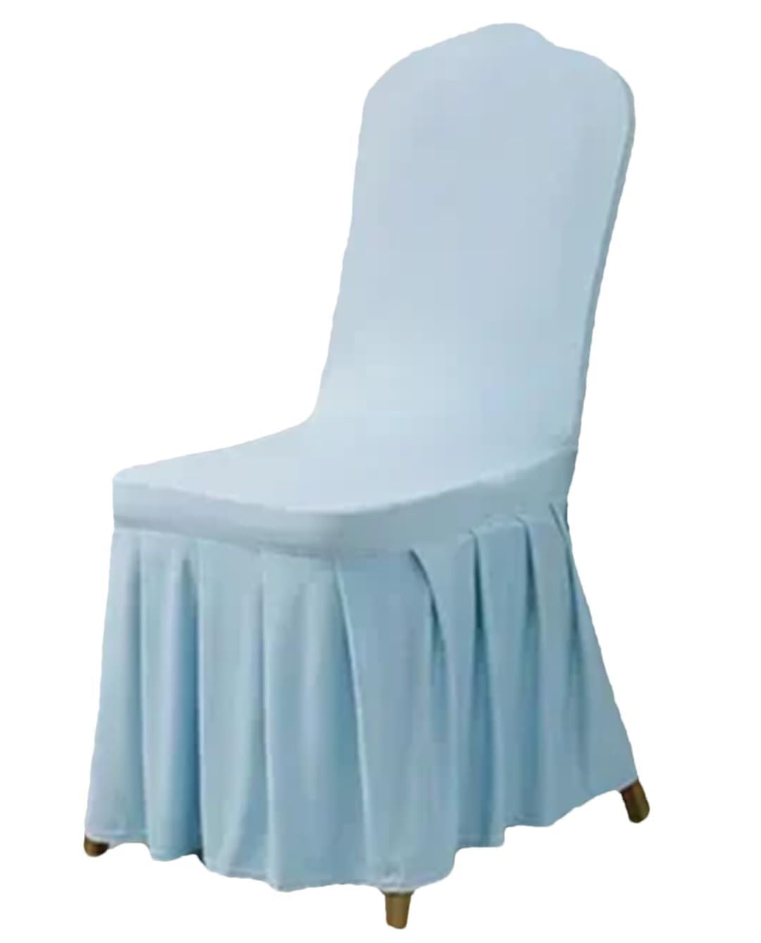 PBTMCD 100 Pcs Pleated Skirt Wedding Chair Covers, Thickened Elastic Slipcovers For Banquets Hotels Parties Dinners(101#)