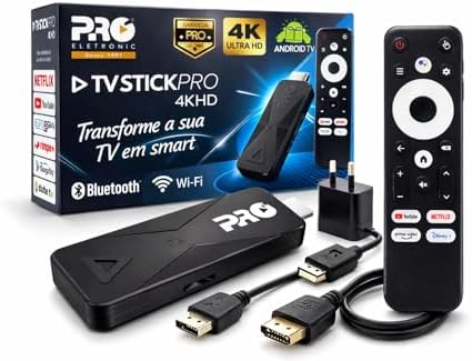 TV Stick Android 4K UHD | 2GB RAM + 16GB 2026 Comando de Voz