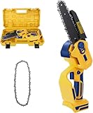 Cordless Power Chainsaw, for DeWALT 20V Max Lithium Battery 6-Inch Hand-held Mini Pruning Saw with Brushless Motor & Replacement Chain for Wood Cutting | Tree Trimming | Camping (Battery NOT Included)