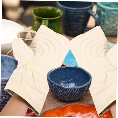 Guantes para horno resistentes al calor de algodón ignífugo para repostería 7