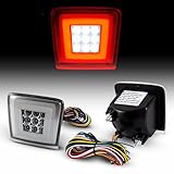 Yankok LED Rear Bumper Light for Nissan 370Z 2009-2021 Juke Nismo 2013-2017 Sentra Nismo 2017-2019 Integrated with Sequential Turn Signal, Brake Light, Fog Light and Reverse Light Chrome Clear