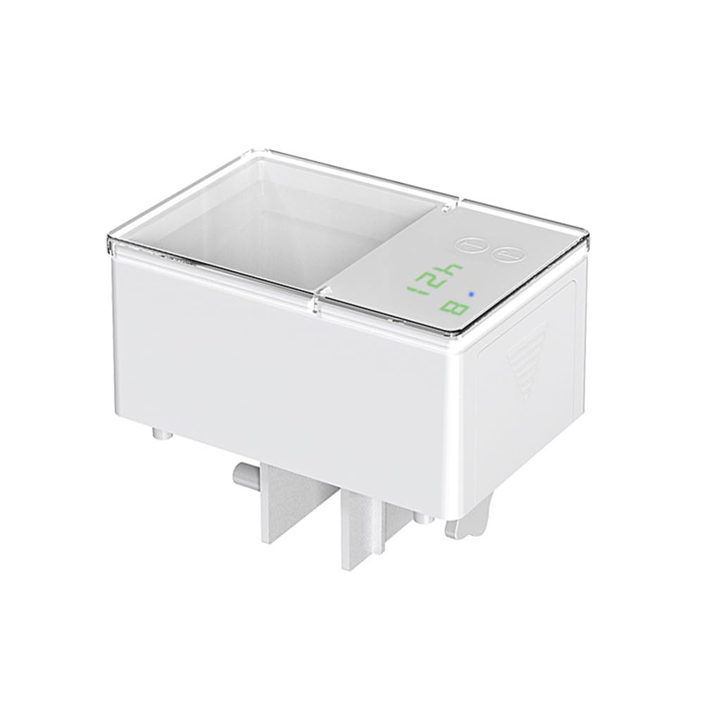 Comedero automático para peces, dispensador de temporizador de alimentos, temporizador inteligente, 150 ml, gran capacidad para pecera y vacaciones (diámetro de alimentos para peces es inferior a 4