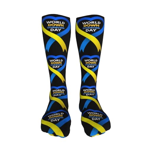 World Down Syndrome Day Socks Sport Socks For Women Men Breathable Long Socks For Running Athletic Travel3