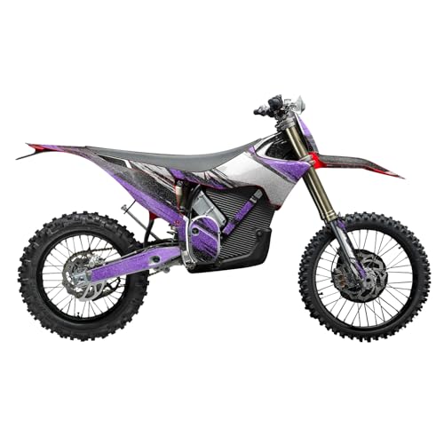 Image of Glossy Glitter Stark Varg MX 2023-2025 Graphics Kit Wrap - Grunge Stripe Purple - Varg MX Skin - Premium 3M Vinyl Protective Wrap Decal Cover - Easy to Apply | Crafted in The USA by MightySkins