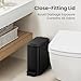 Cesun Small Bathroom Trash Can with Lid Soft Close, Step Pedal, 6 Liter / 1.6 Gallon Stainless Steel Garbage Can with Removable Inner Bucket, Anti-Fingerprint Finish (Matt Black)