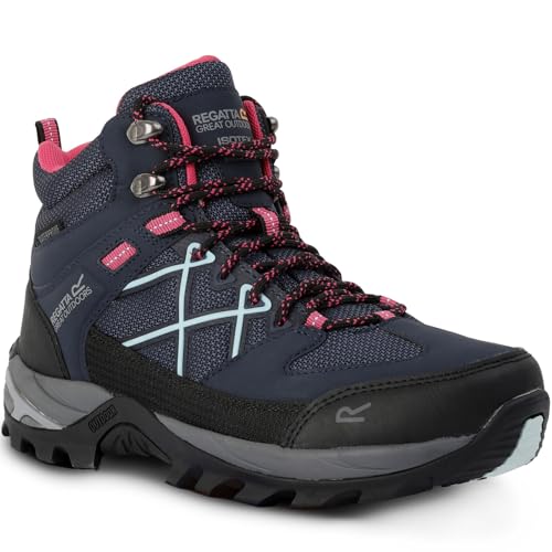 Regatta Womens Samaris III Waterproof Walking Boots - Navy/Pink - 8 US