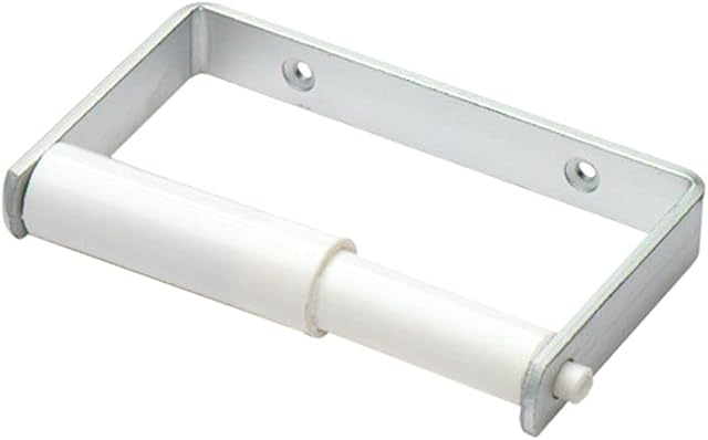 Merriway BH02037 Toilet Paper Roll Holder Aluminium with White Roller Fitting
