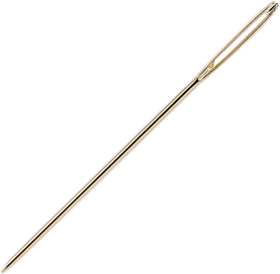 Hohopeti 18pcs Large Hole Carbon Steel Embroidery Needles Set Each for Sewing Knitting Crocheting Needlework Projects