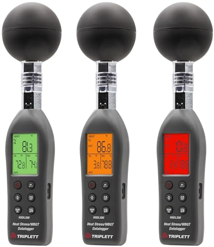 Image of Triplett HSDL300 Indoor /Outdoor Heat Stress WBGT (Wet Bulb Globe Temperature) Datalogger with Certificate of Calibration to NIST