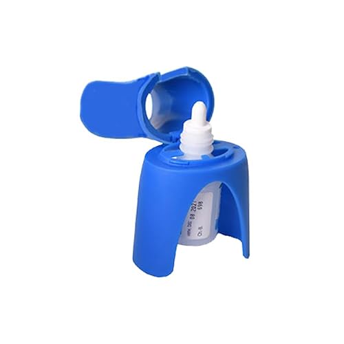 BrightGlow - BrightGlow Distributeur de gouttes pour les yeux - Instructions (français non garanti) - Outil portable - Guide de gouttes oculaires - Bleu
