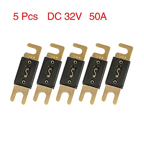 Fusible plaqué or 50A pour bloc de distribution électrique auto et bateau