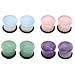 JOVIVI Set of 4 Pairs Single Flare Natural Semi-precious Stone Mushroom Saddle Plugs with O-Ring Stretcher Expander Gauges Kit 00G