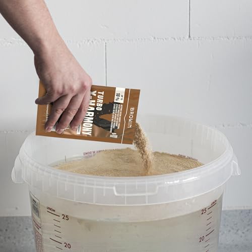 BROWIN® Turbohefe X-Harmony 403203 | Gärhefe bis 18% Alkohol in 5 Tagen für 25 Liter und für 6-7kg Zucker 138 g | Leicht klärend