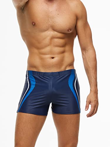 Panegy Sunga boxer masculina de natação com perna quadrada, atlética, natação, natação, natação, nat