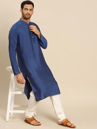 Kurta Churidar bleu taille 38 ensemble KISAH coupe confort - 6