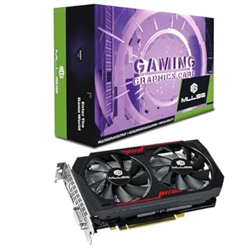 Mllse RTX 2060 Super Graphics Card, 8GB GDDR6 256bit, PCIe 3.0×16, DisplayPort, HDMI, DVI, sistema de resfriamento de ventilador duplo, placa de videogame para PC Destop (RTX 2060 Super)