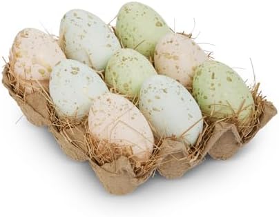 RAZ Imports Speckled Eggs, 2.5-Inch, Multicolor, Box of 9