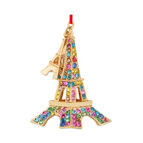 PETCEE Eiffel Tower Christmas Ornaments 2025 - Metal Paris Eiffel Tower Ornaments for Christmas Tree Eiffel Tower Decorations Romantic France Eiffel Tower Hanging Keepsake Gifts for Women Girls Kids