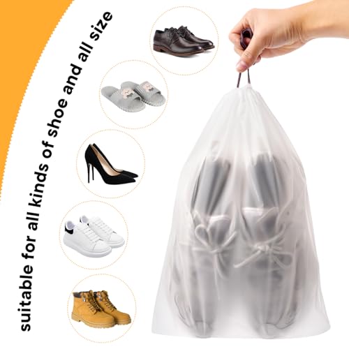 23 pack portable travel shoe bag, 11.8 "x 15.7" waterproof and dust proof travel shoe bag packaging, space saving dust storage bag，travel essentials for women - Thumbnail 4