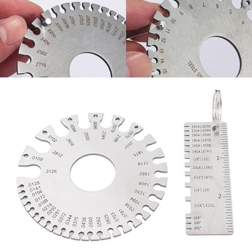 Calibrador de Espesor para Metal de Acero Inoxidable 2 Piezas miniatura 5