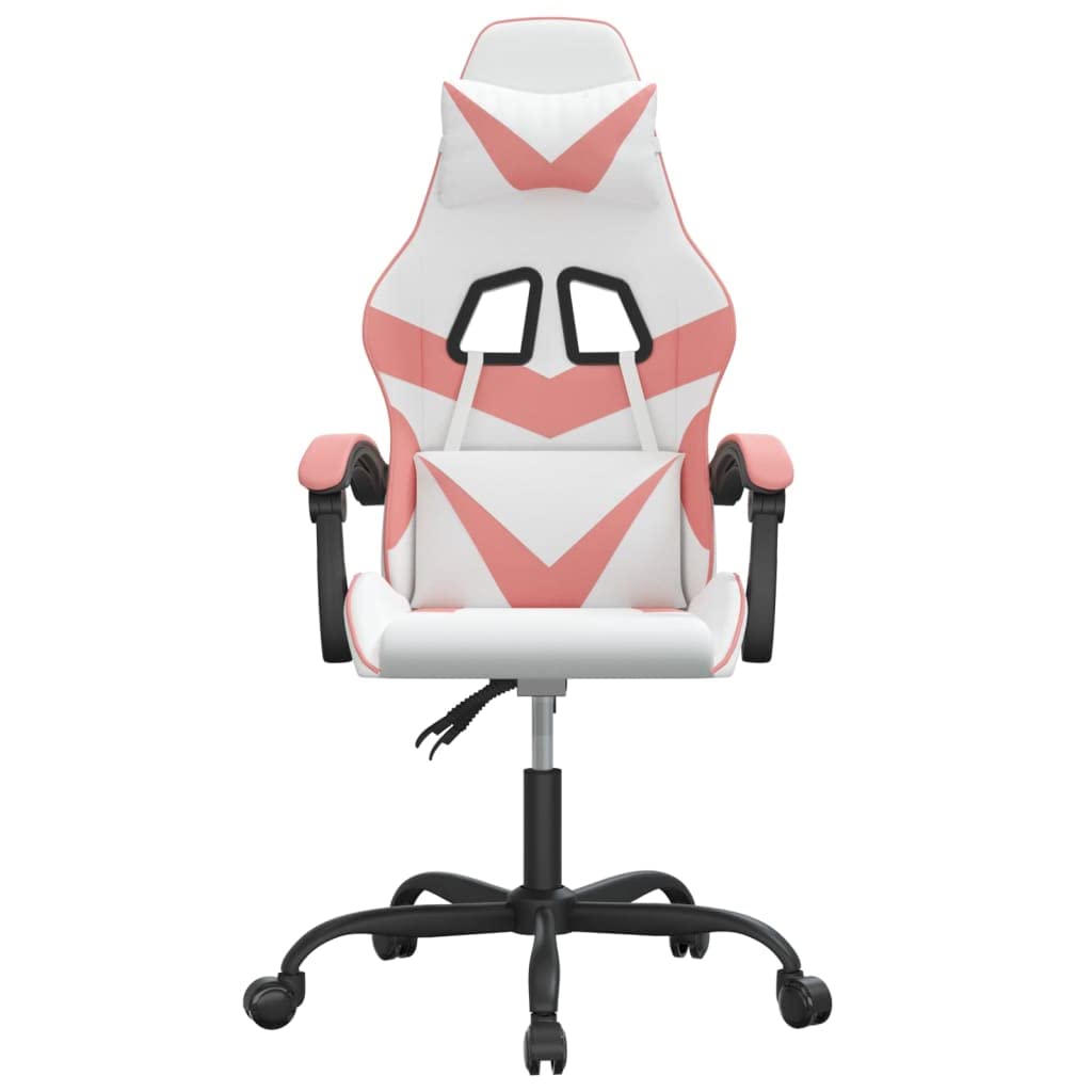 Générique Chaise de Jeu pivotante Blanc et Rose Similicuir,Meubles,Fauteuils et chaises,Chaises de Jeux,Rose,14.55 KG,349552